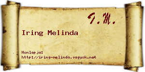 Iring Melinda névjegykártya